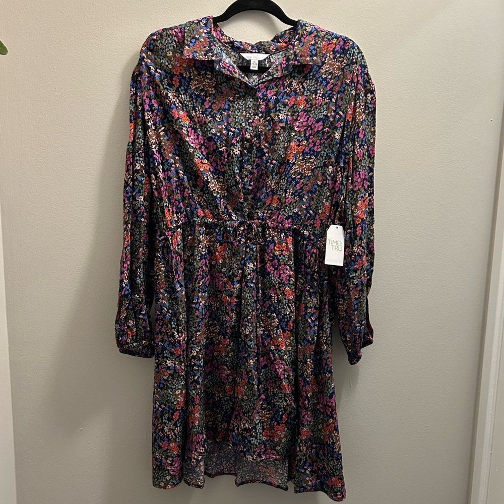 Time and True Multicolor Floral Dress